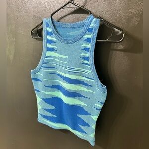Teal/royal blue Knit Tank